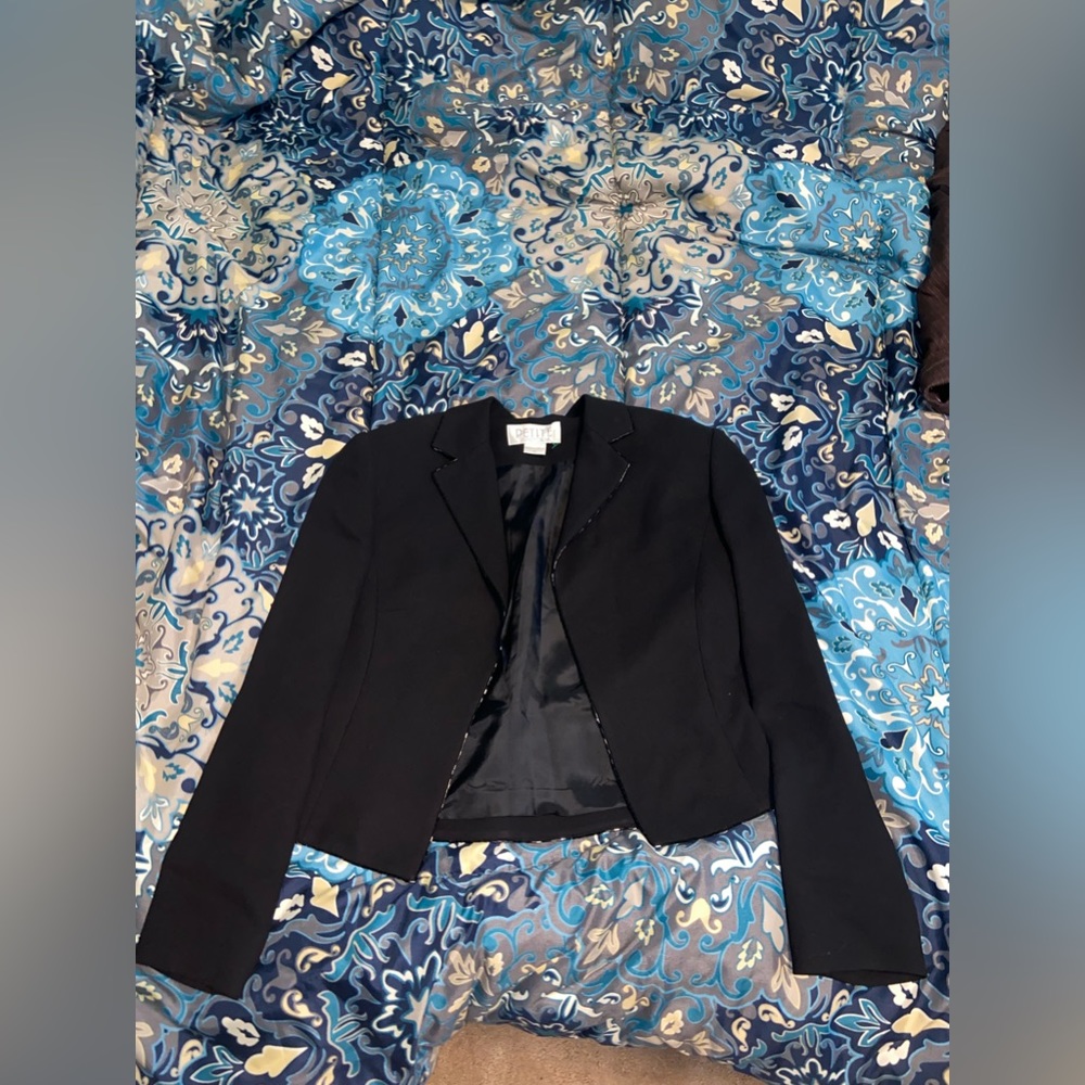 Petite Sophisticated jackets and coats women's black blazer size 4